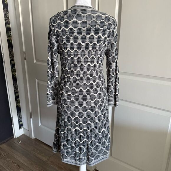 Missoni Gray and Black Geometric Print Wool Blend Sweater Dress Size IT 44 US 8 - Picture 4 of 8